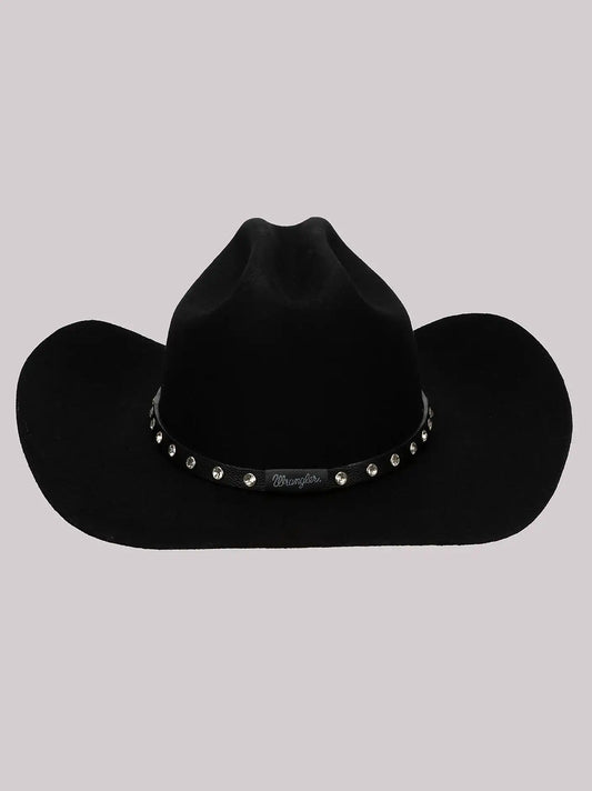 Womens Sparkle Band Cowboy Hat:Black:One Size