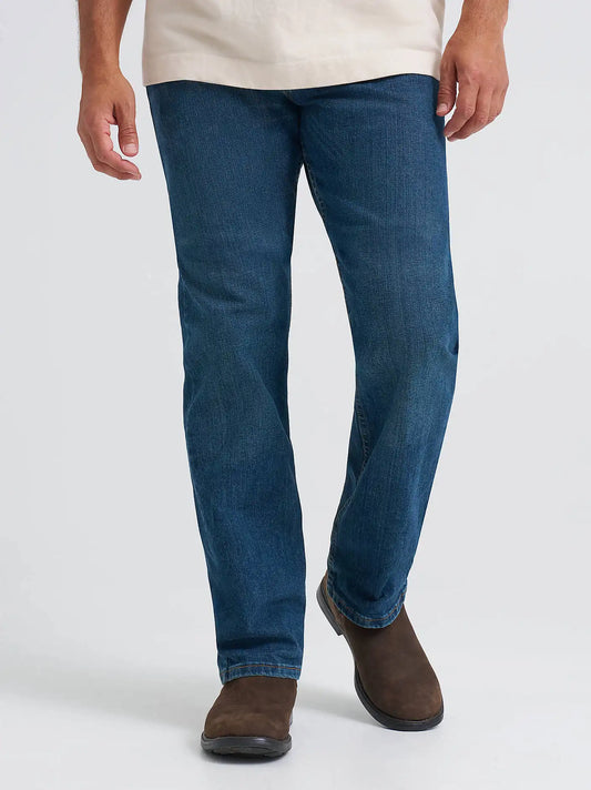 Wrangler® Five Star Premium Denim Comfort Stretch Straight Fit Jean in Metro
