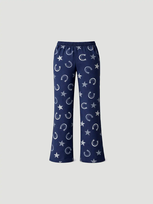 Women's Short Sleeve Pajama Set in Navy/Grey