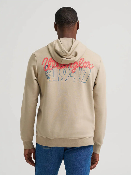 Wrangler 1947 Back Logo Graphic Hoodie in Trench Coat