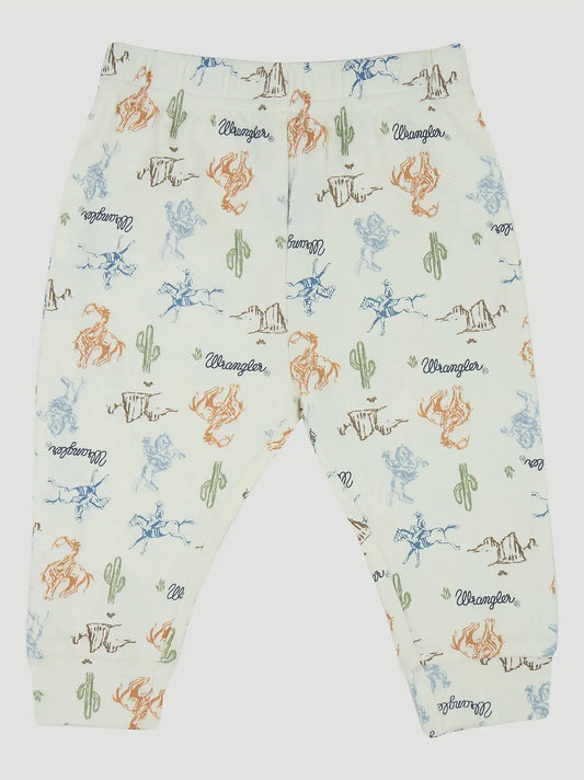 Wrangler Baby Bodysuit & Jogger Set in Cowboy Logo