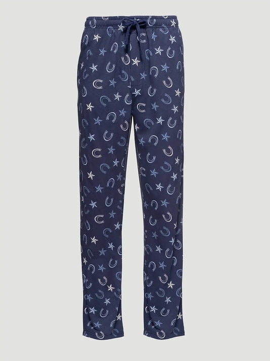 Men's Printed Pajama Pants in Navy