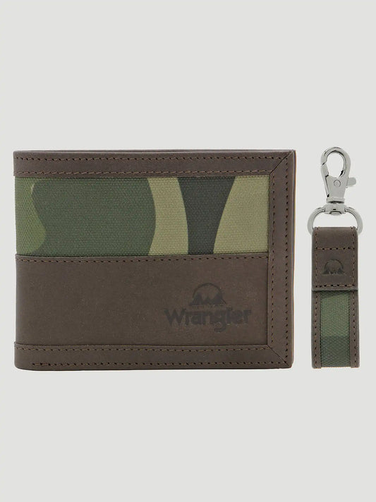 Mens Camo Wallet & Key Fob Set:Camo:One Size