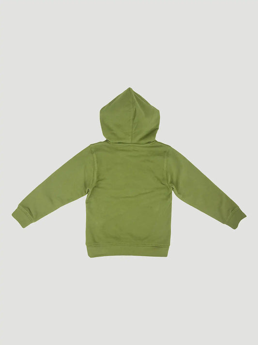 Wrangler Boy's Graphic Hoodie in Bison Green