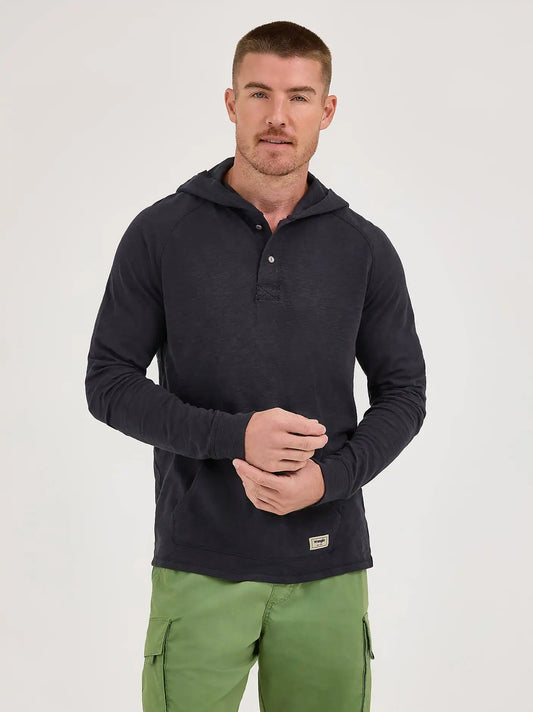 Mens Lightweight Hooded Pullover:Caviar:S