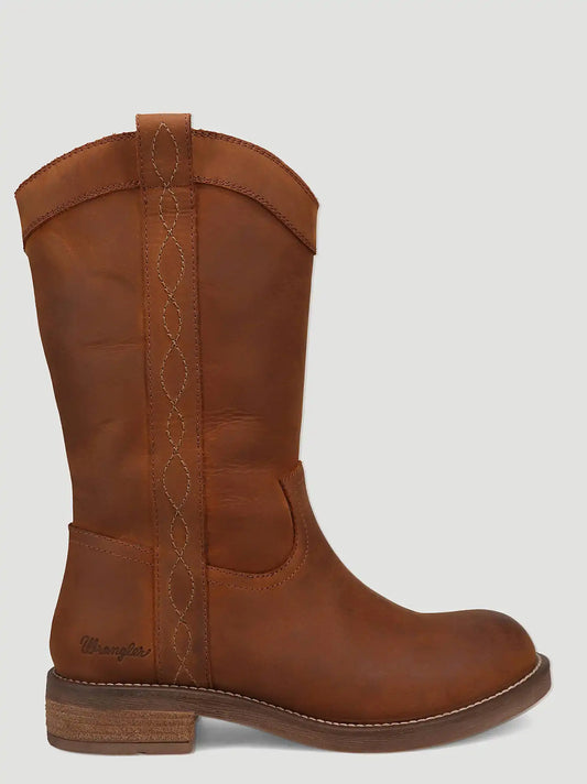 Women's Delilah Round-Toe Casual Boot in Bridle Brown