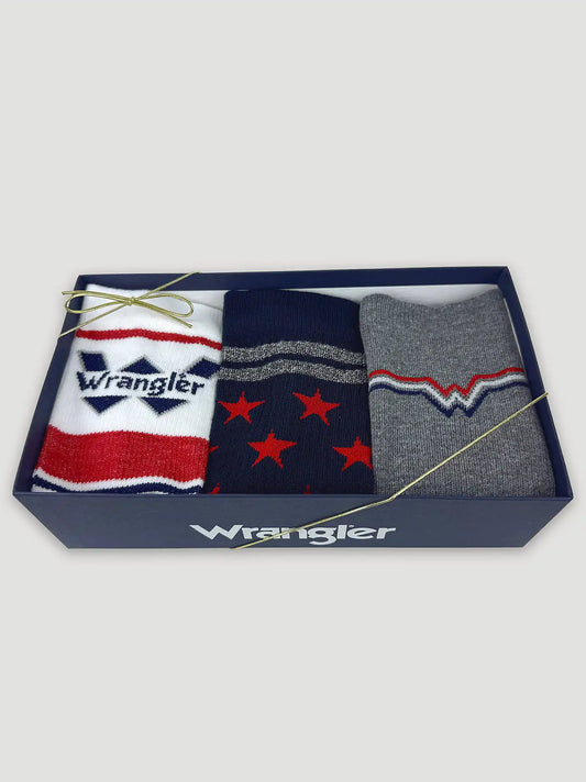 Mens Americana Crew Socks Box Set 3Pack:Americana:L