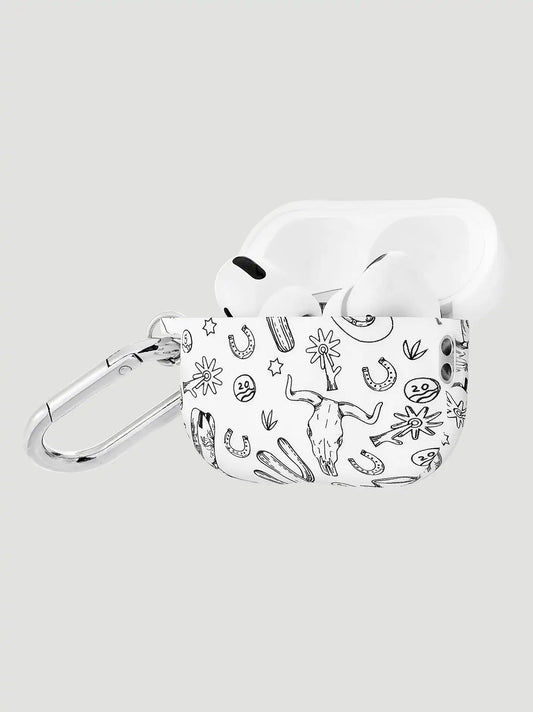 Earbuds Case with Carabiner:White:One Size: