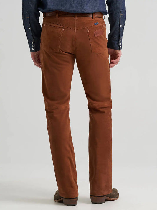 Wrangler® Cowboy Cut® Blue Bell Suede Jean in Cherry Mahogany