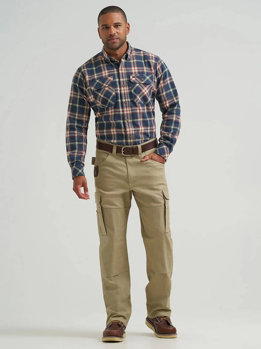 Wrangler® RIGGS Workwear® Performance Canvas Ranger Cargo Pant in Khaki