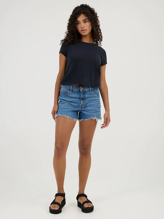 Women's Mid Rise Denim Short in Carolina Blue