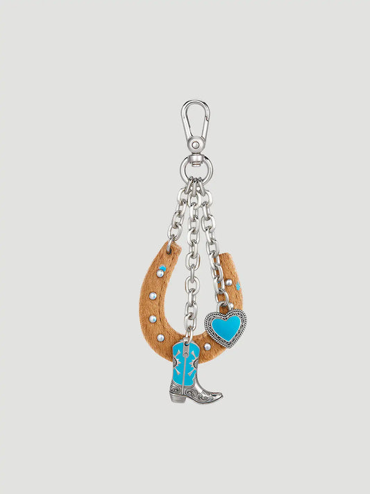 Western Spirit Bag Charm:Silver Tan:One Size: