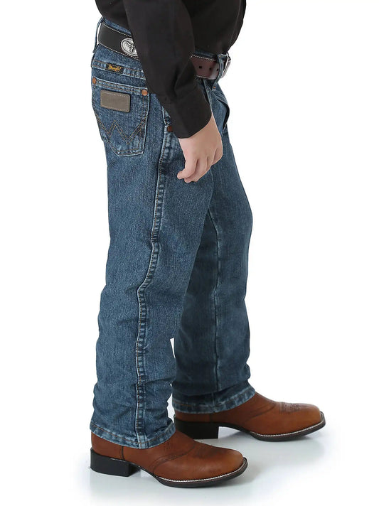 Boy's Wrangler® Cowboy Cut® Original Fit Jean (4-7) in Subtle Worn