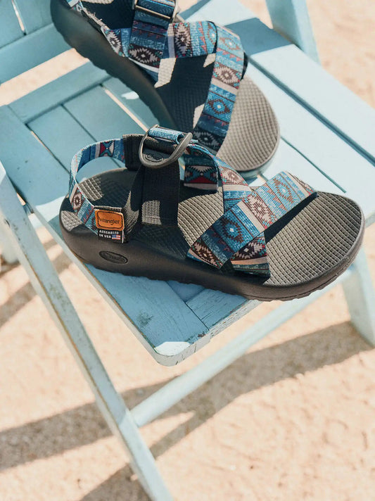 Chaco x Wrangler Men's Mega Z Checotah Classic Sandal in Checotah Bluebird