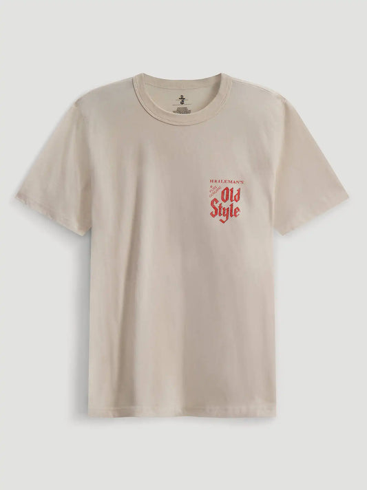 Heilemans Old Style Back Graphic T-Shirt in Whitecap Gray