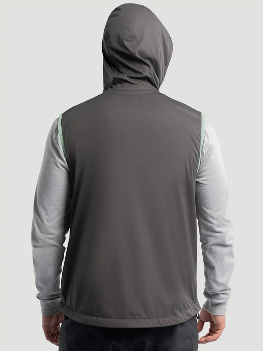 Men's Wrangler ATG™ Hooded Flex Vest in Charcoal/Blue