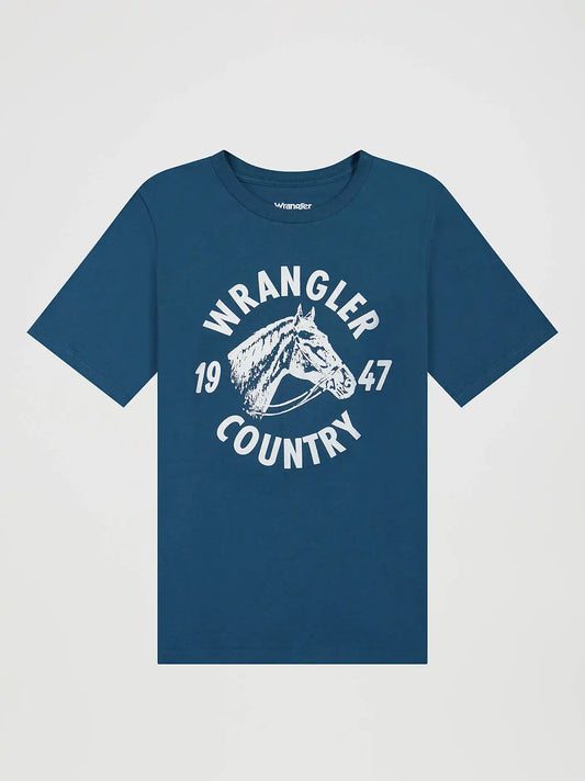 Boy's Wrangler Country Graphic T-Shirt in Stargazer Heather