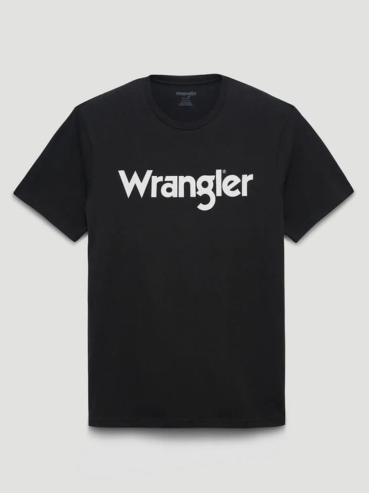 Men's Wrangler Kabel Logo T-Shirt in Jet Black