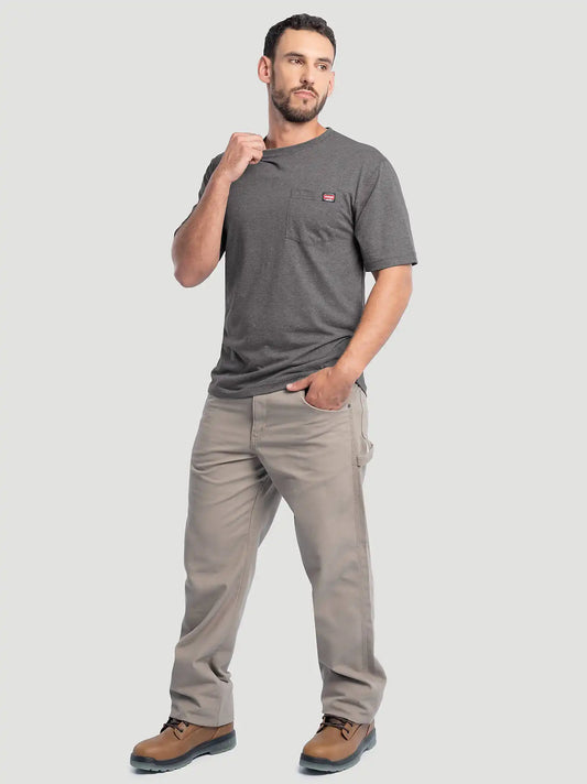 Men's Workwear Heather Pocket T-Shirt in Volcanic Grey