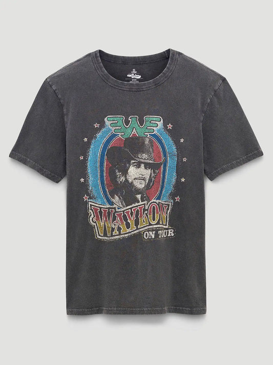 Waylon On Tour Graphic T-Shirt in Asphalt