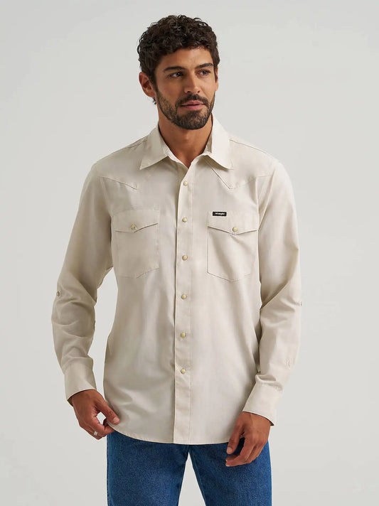 Wrangler All Terrain Gear Men's Drover Utility Shirt in Pelican