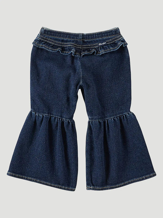 Baby Girl Ruffle Leg Flare Jean in Lacey