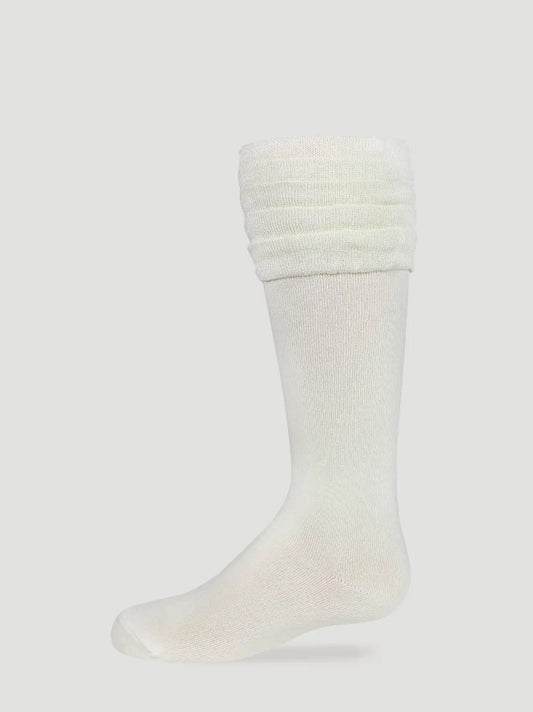 Girls Ruffel Knee High Socks 2 Pack:Black/White:One Size