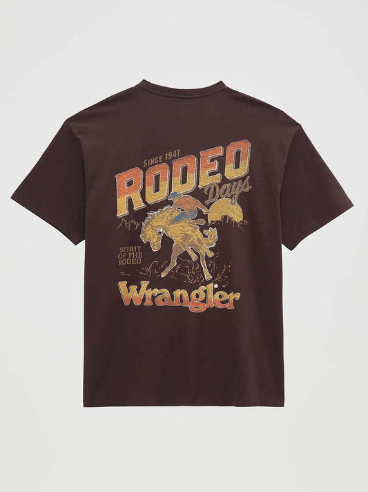 Bronco Vintage Fit Back Graphic T-Shirt in Chocolate Torte