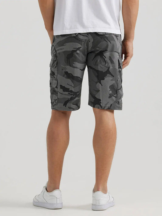 Wrangler® Men's Five Star Premium Stacked Cargo Short in Anthracite Camo