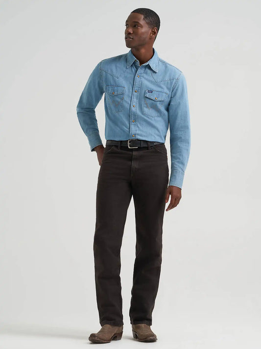 Wrangler® Cowboy Cut® Slim Fit Jean in Black Chocolate