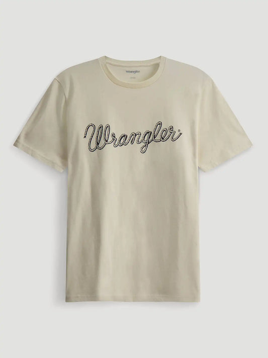 Men's Wrangler® Rope Logo T-Shirt in Antique White
