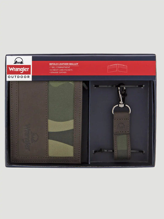 Mens Camo Wallet & Key Fob Set:Camo:One Size