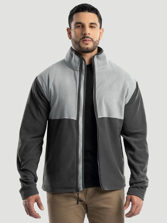 Men's Wrangler ATG™ Color Block Mock Neck Jacket in Grey
