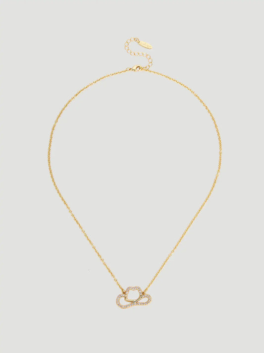 Cowgirl Hat Pendant Necklace:Gold:One Size: