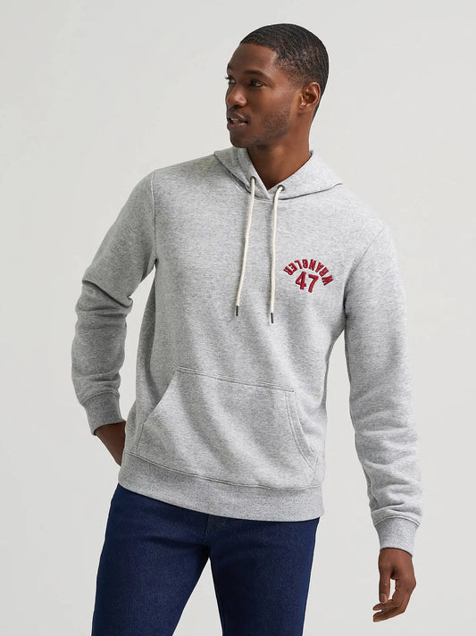 Upside Down Wrangler Graphic Hoodie in Grey Mele