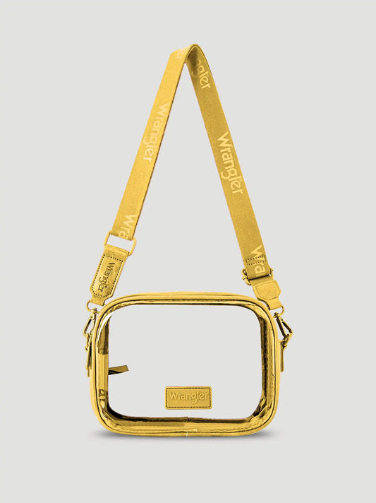 Clear Cross Body Stadium Bag:Yellow:One Size