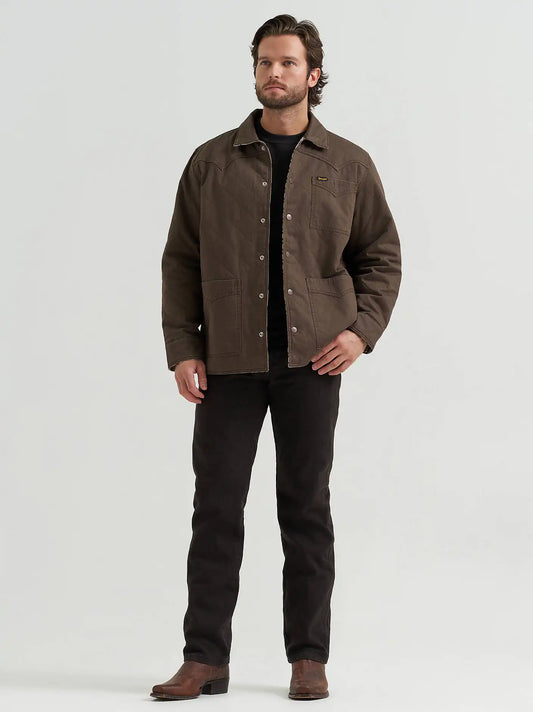 Men's Reversible Quilted Jacket in Turkish Coffee