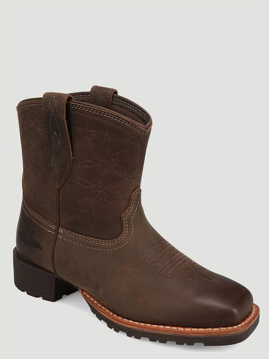 Women's Sallie Square-Toe Western Boot in Brown