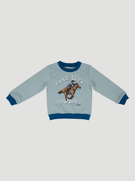 Wrangler Boy's Long Sleeve Graphic T-Shirt in Long Live Cowboys