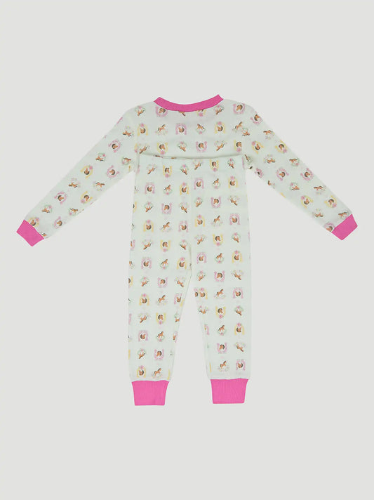 Wrangler Toddler Girl's Pajama Set in Horses