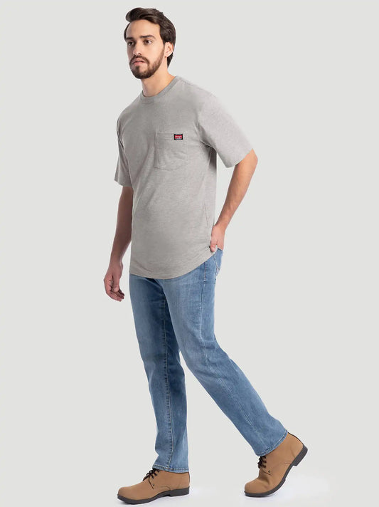 Men's Workwear Pocket T-Shirt in Heather Grey