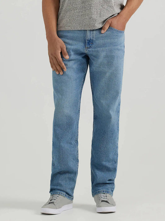 Wrangler® Five Star Premium Denim Comfort Stretch Relaxed Fit Jean in Bleached Tint
