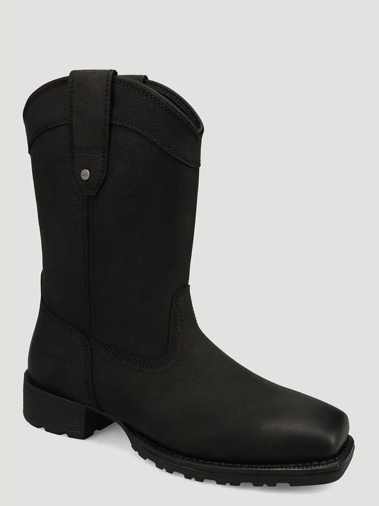 Men's Silas Square-Toe Western Boot in Black