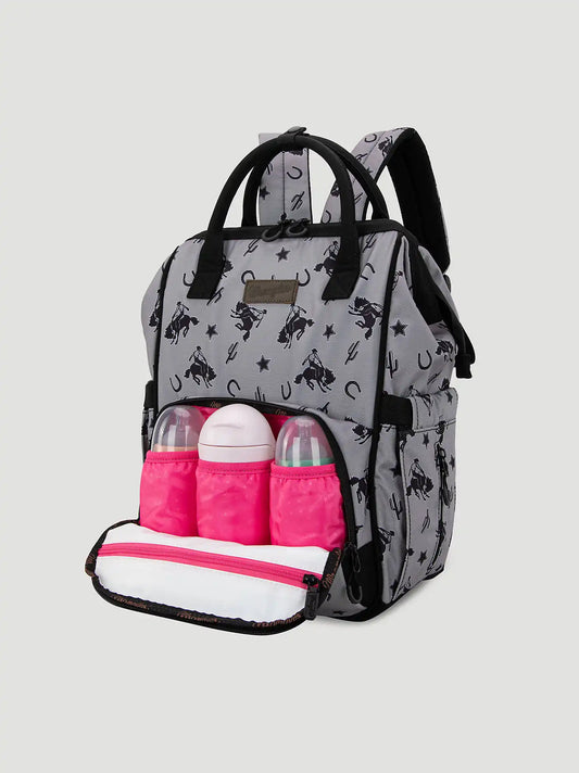Rodeo Print Backpack:Grey:One Size