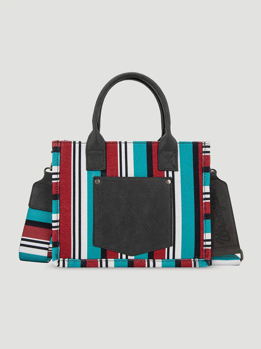 Brushpopper Stripe Mini Tote:Turquoise/Red:One Size