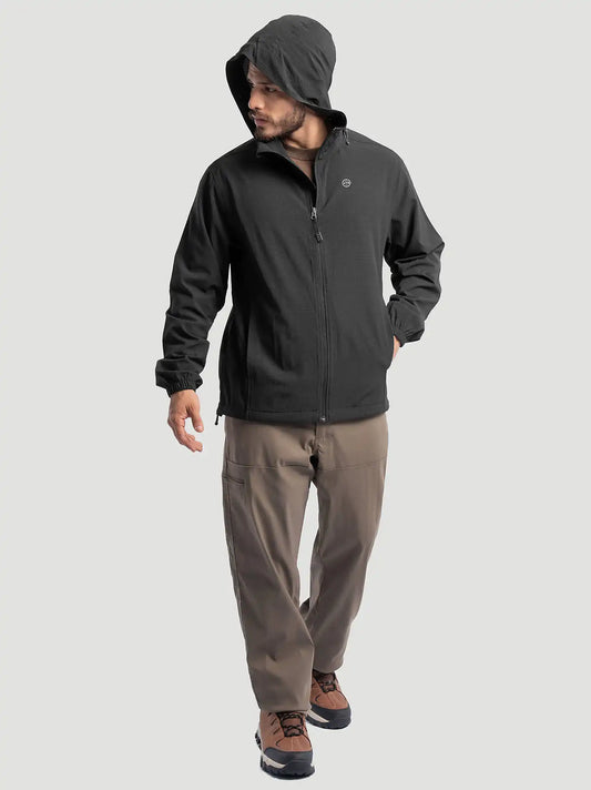 Men's Wrangler ATG™ Flex Zip Windbreaker in Black