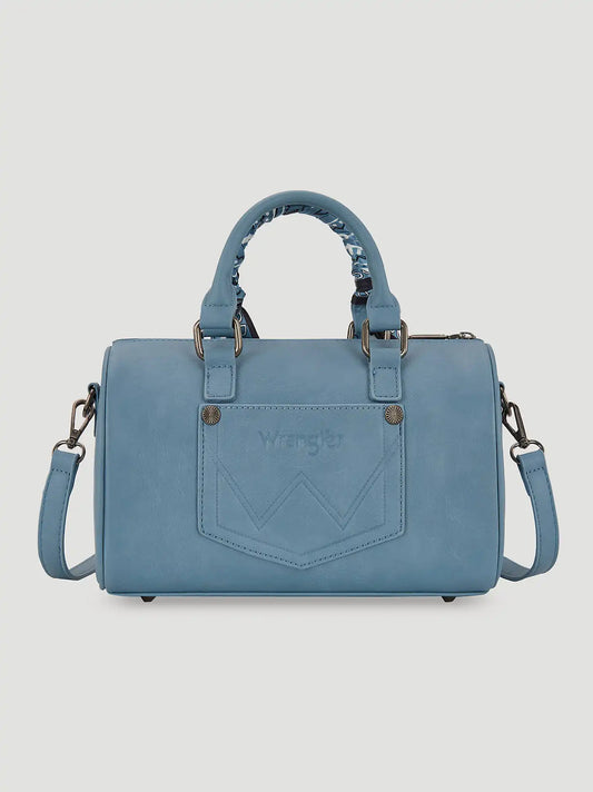 Bandana Print Barrel Bag:Blue:One Size: