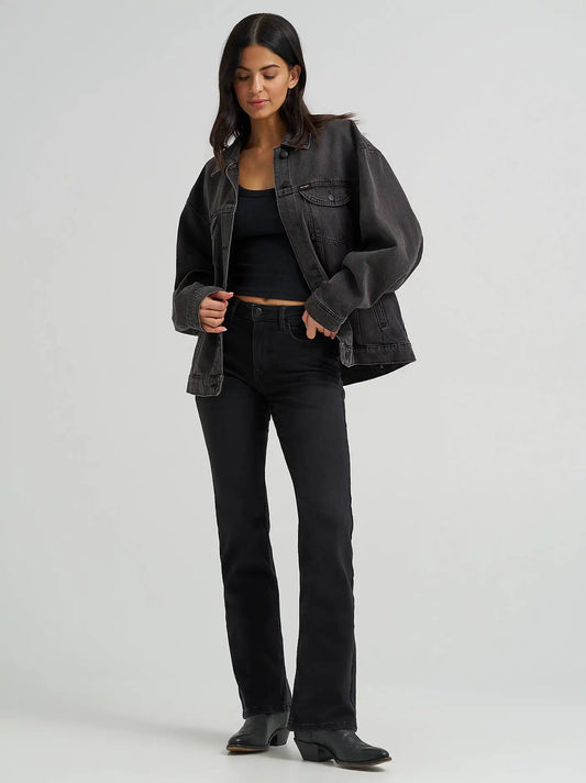Women's Wrangler® High Rise Bold Boot Jean in Black