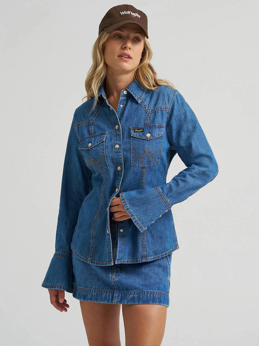 Women's Super Wrangler® Jean Shirt in Cowboy Fade