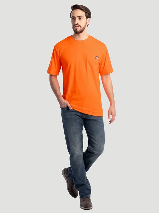 Men's Workwear Pocket T-Shirt in Orange